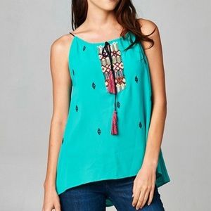 Esley jade tribal tank